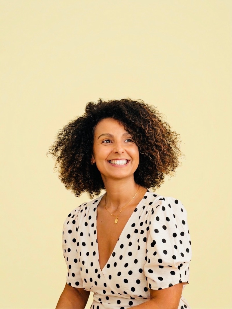 Portrait of Sónia Gomes, smiling